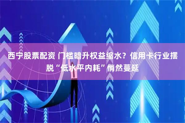 西宁股票配资 门槛暗升权益缩水？信用卡行业摆脱“低水平内耗”悄然蔓延
